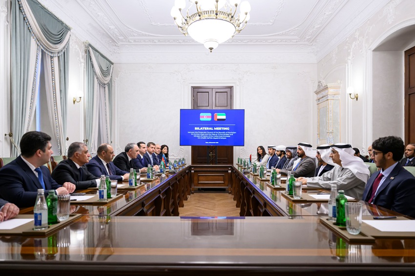 Saif bin Zayed Meets With Global Officials in Baku